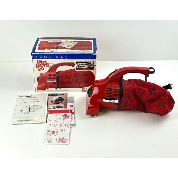Vintage Royal Dirt Devil Hand Vac Vacuum Model 103 Vacuum Red Made In USA Works - Picture 1 of 8